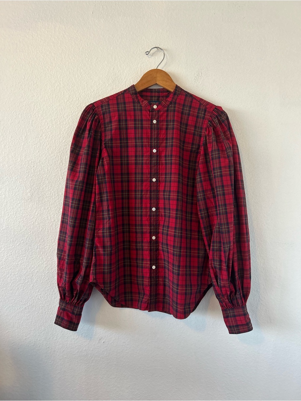 Polo Ralph Lauren Tartan Plaid Puff Sleeves  Shirt Size 8 - Picture 8 of 12